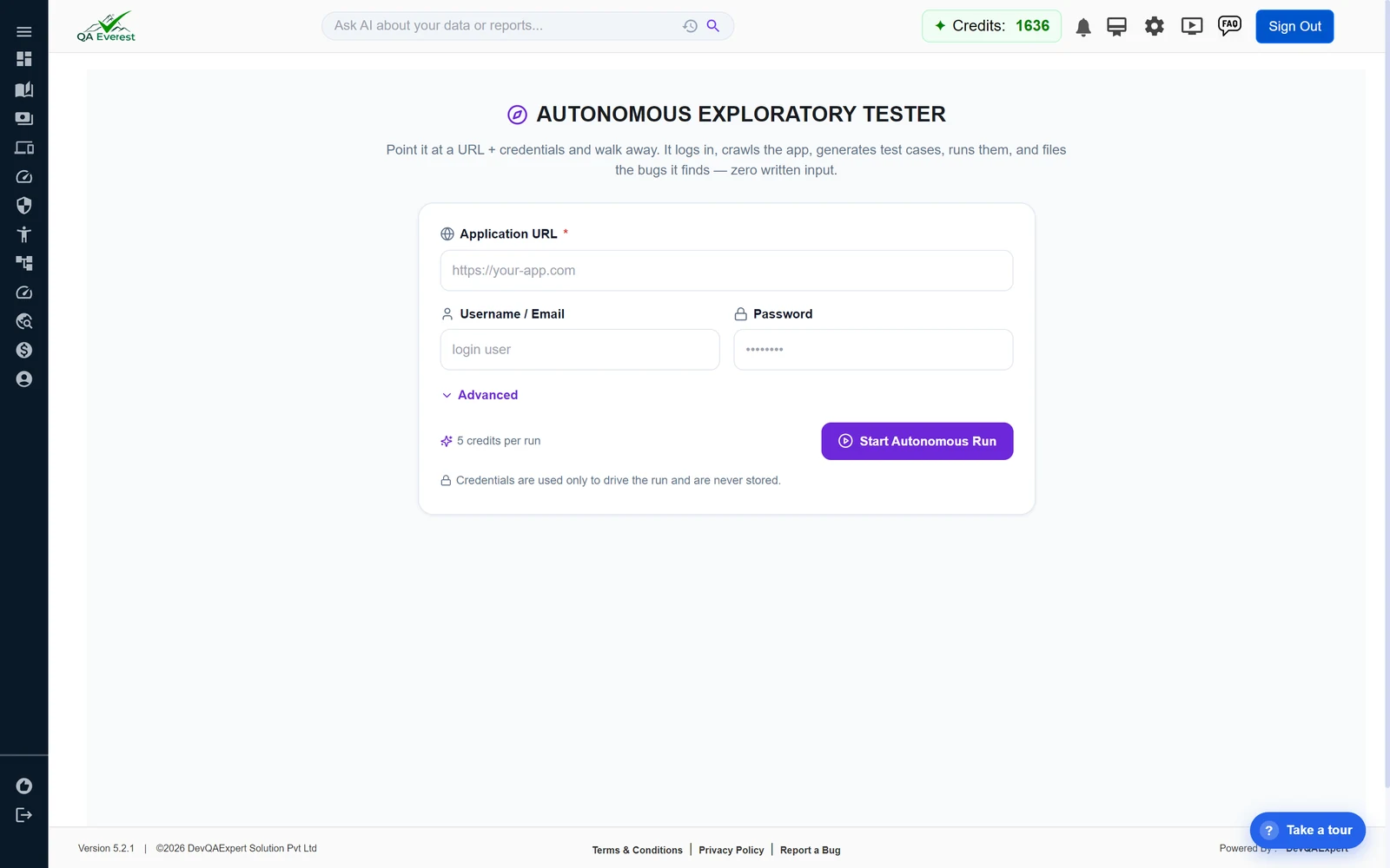 Autonomous Exploratory Tester