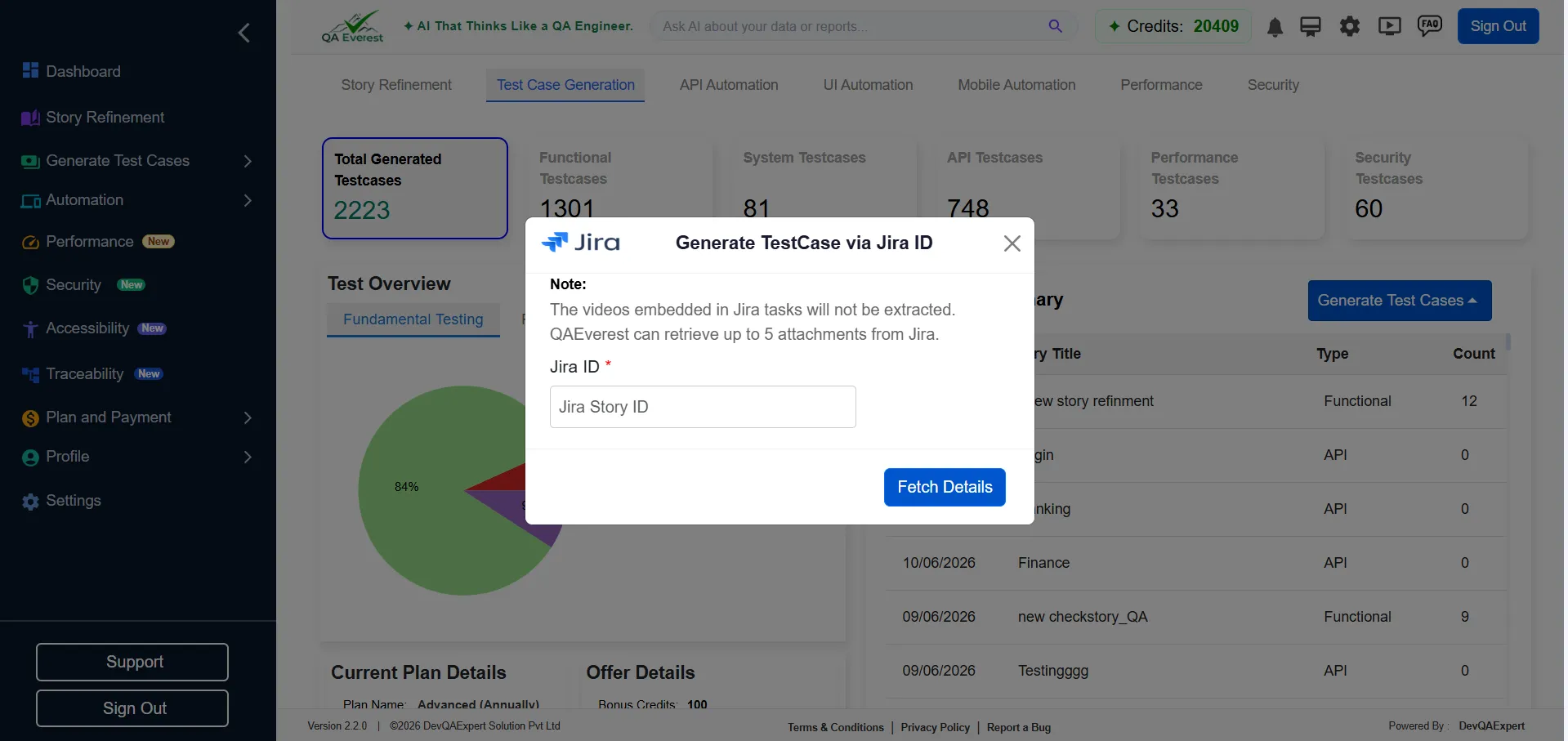Jira project ID configuration screenshot
